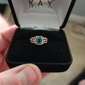 engagement ring and wedding bands